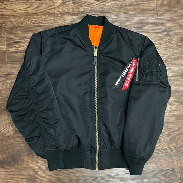 알파인더스트리 ma-1 플라이트 자켓 항공점퍼 블랙