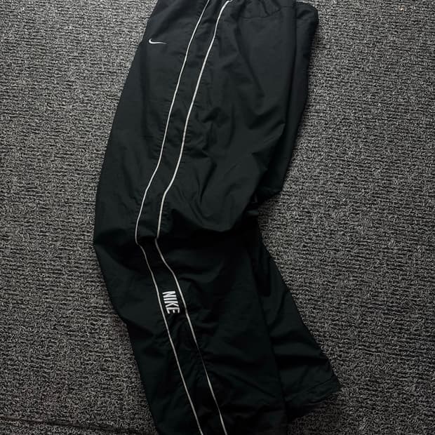 00s 나이키 올드스쿨 아치로고 와이드 우븐 누빔 트랙팬츠 1398