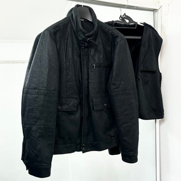 아르마니 익스체인지 퍼 바이커 점퍼 자켓