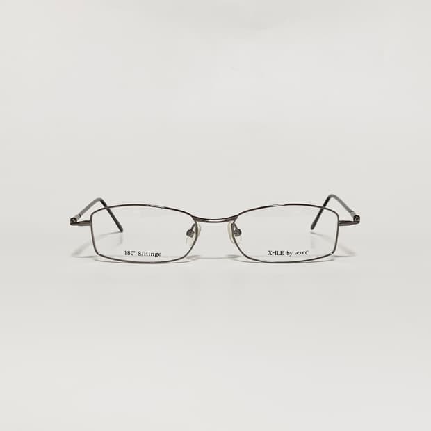 995 데드스탁 빈티지 안경테 메탈 다크그레이 슬림 직사각형 남녀공용