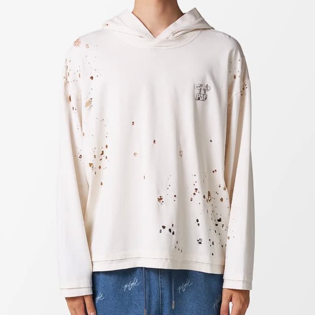 [xl] PDF distroyed hoodie pink