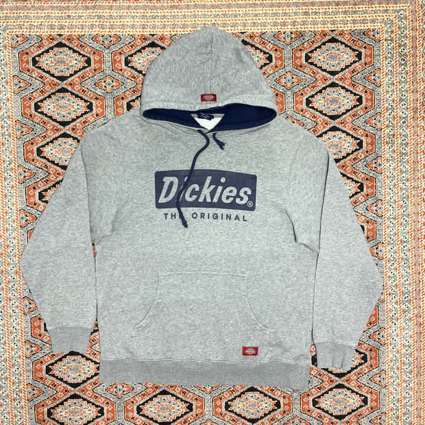 디키즈 스펠로고 그레이 기모 후드티셔츠 남성XL