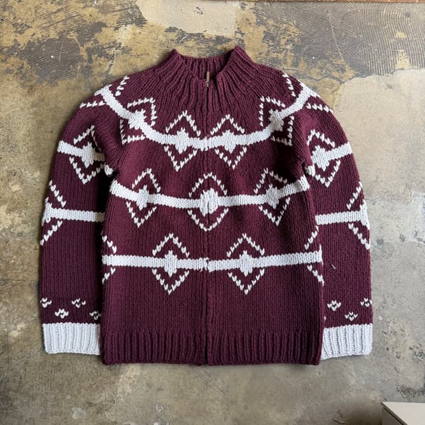 버버리 블랙라벨 노르닉 집업 니트