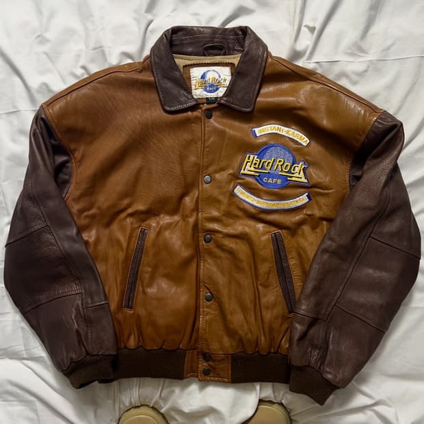 90s 하드락카페 가죽 자켓