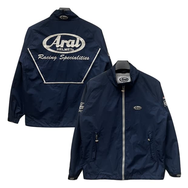 아라이 헬멧 구형 네이비 바람막이 라이더 자켓 S