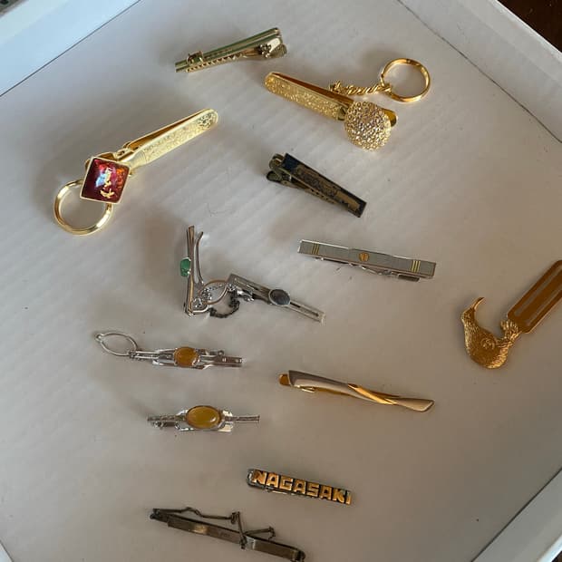 빈티지 넥타이핀 실버 및 던힐 등