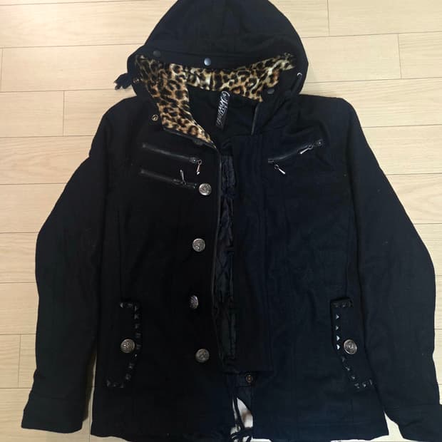 Session midas 00s cross charm fur jacket