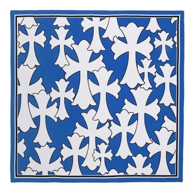 크롬하츠 세메터리 스카프 블루