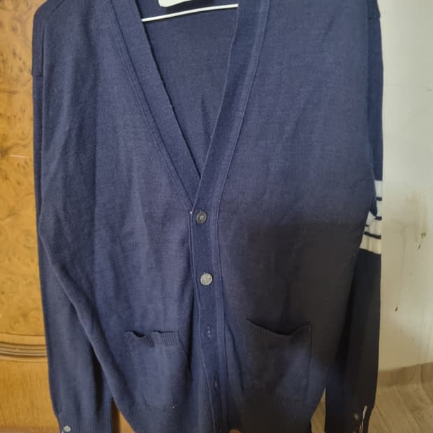 급처) 톰브라운 네이비 가디건.  M/XL