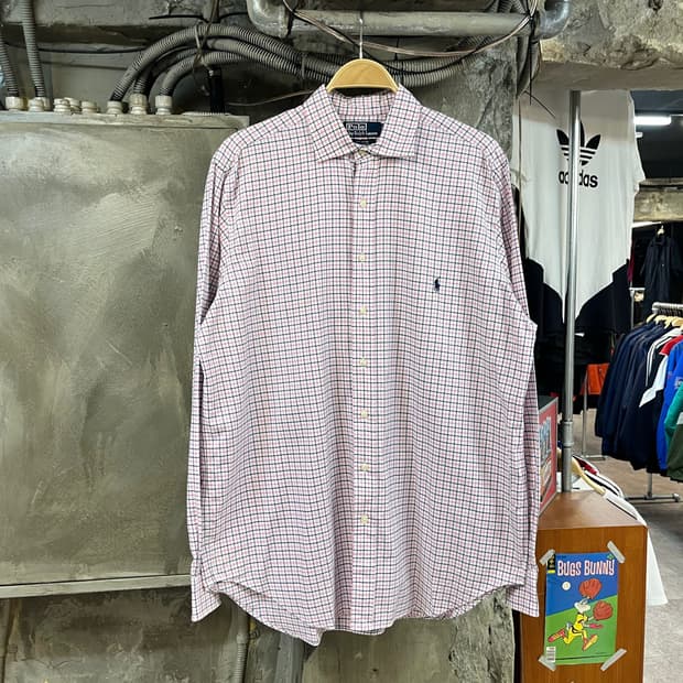 폴로 랄프로렌 체크 셔츠 핑크 #csz2884 