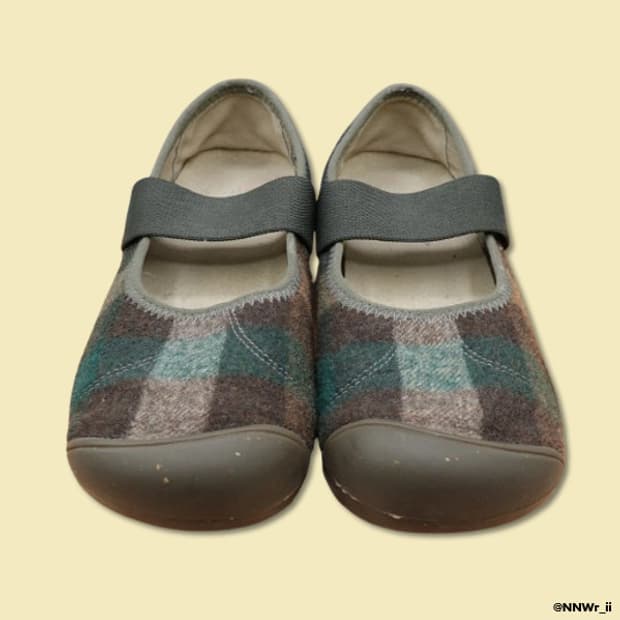 KEEN MARY JANE CHECK BROWN