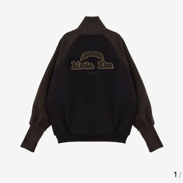 마뗑킴 스타디움 바시티 퀼팅 점퍼 블랙