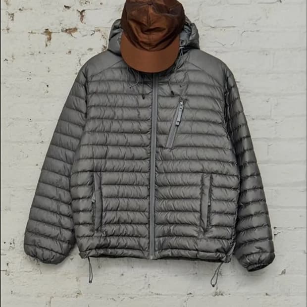 헤지스 경량 구스 다운 그레이 m