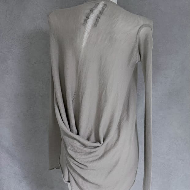 12FW Rick Owens Draped Knit Long Sleeve