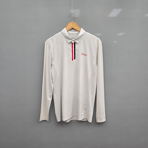 타이틀리스트 골프 긴팔 카라티 화이트