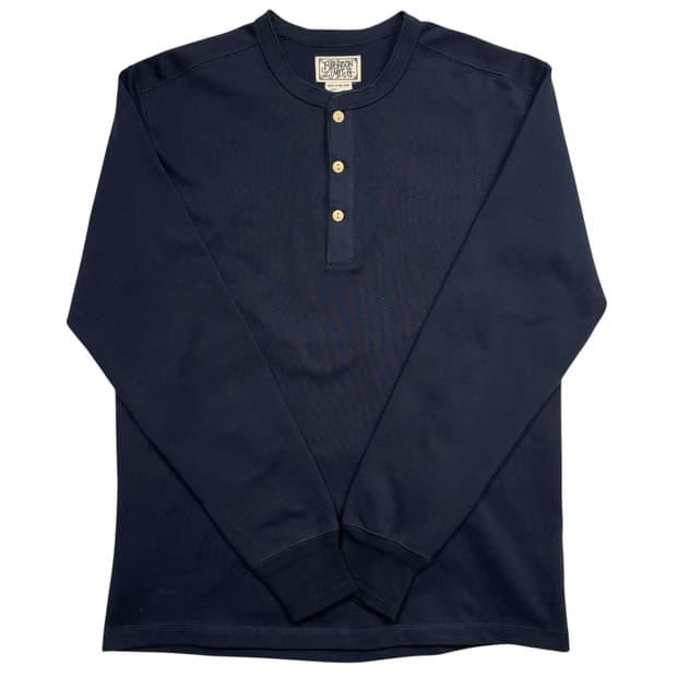 Bronson 브론슨 네이비 헨리넥 롱슬리브 2XL