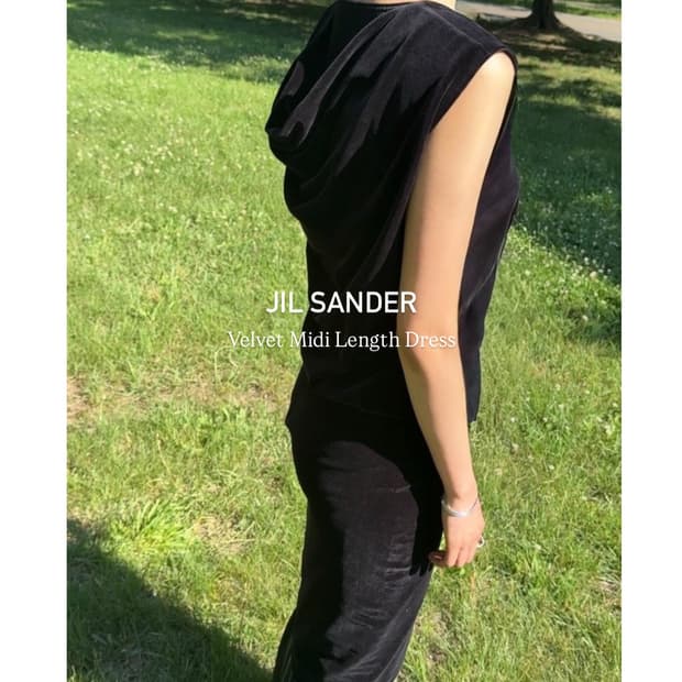 JILSANDER Velvet Midi Length Dress