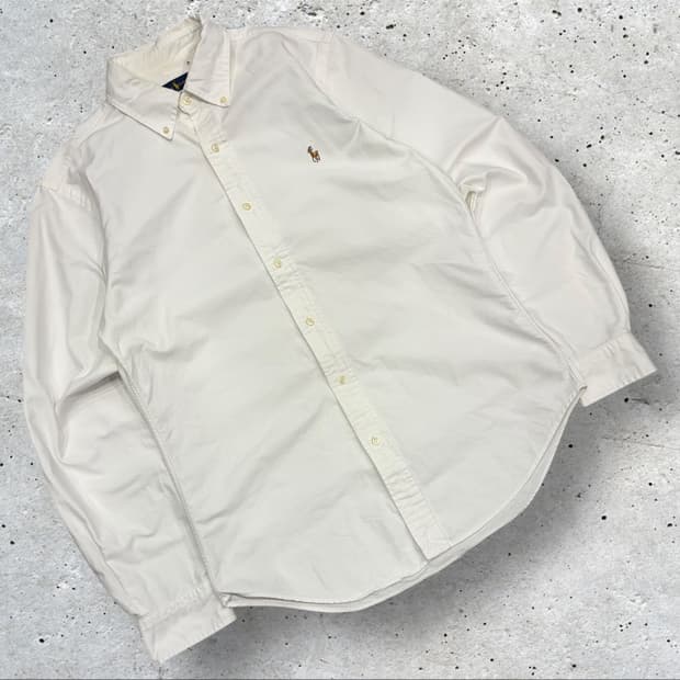 [M] 폴로 랄프로렌 슬림핏 화이트 옥스포드 셔츠 C937