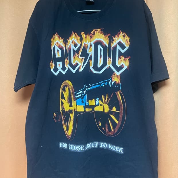 AC/DC 캐논 프린팅 반팔티 XL