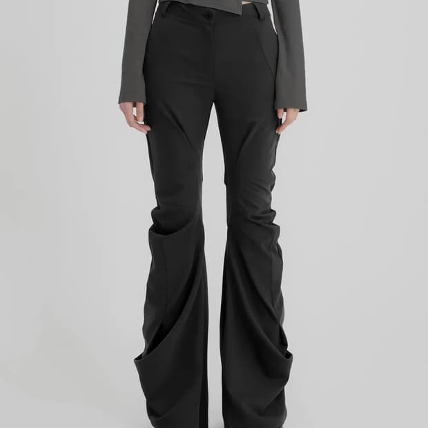 플레어업 Asymmetrical Drape Pants 바지