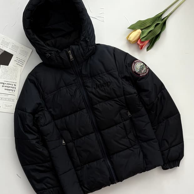 Jeep 지프 네이비 후드 패딩 점퍼