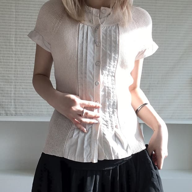 jpn vintage peach pink pearl knit