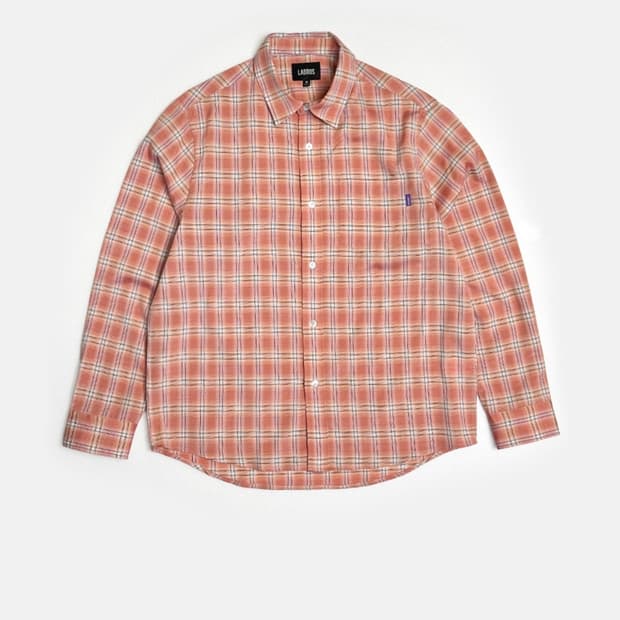 Labros western plaid shirts(peach)