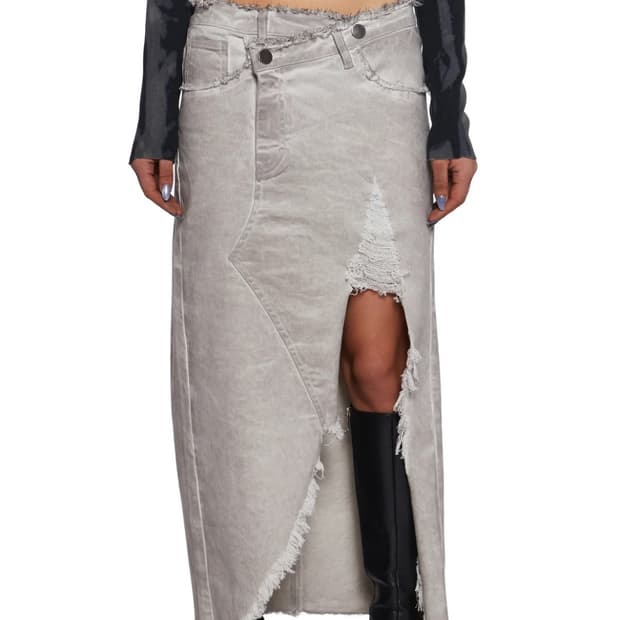 Digital Mix Midi Skirt