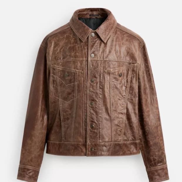 자라 워싱 레더 자켓 S 판매