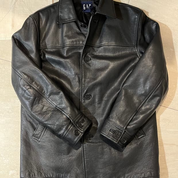 (S) 올드 갭 레더 카코트