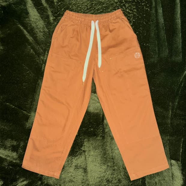 [L,XL] 푸마 X 루드 루이지 릴렉스 핏 헤비 코튼 더블니 팬츠 탄