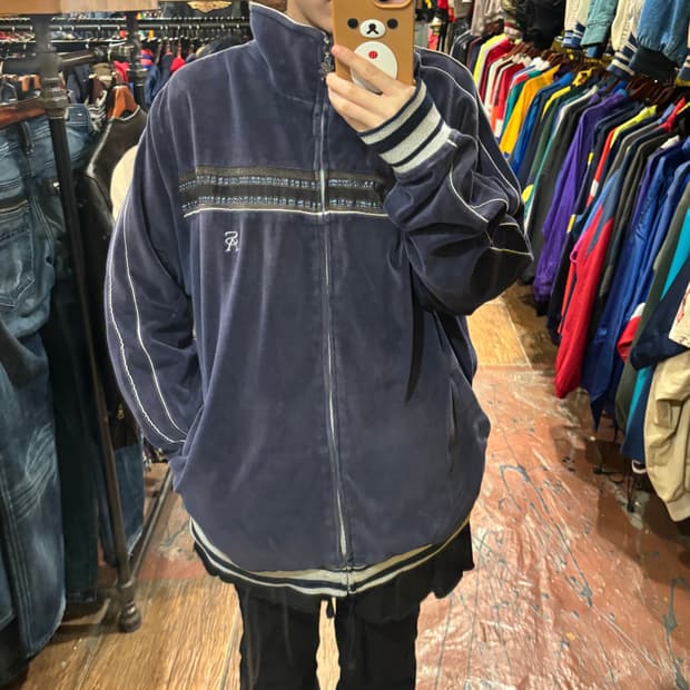 [Hi] 스테이시 아담스 네이비 벨벳 져지