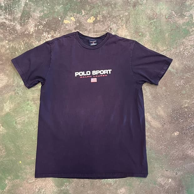 [XL] 폴로 스포츠 랄프로렌 로고 USA 네이비 반팔 티셔츠
