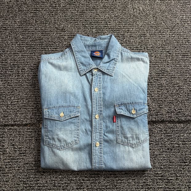 디키즈 USA 웨스턴 워싱 데님 워크 셔츠 2586