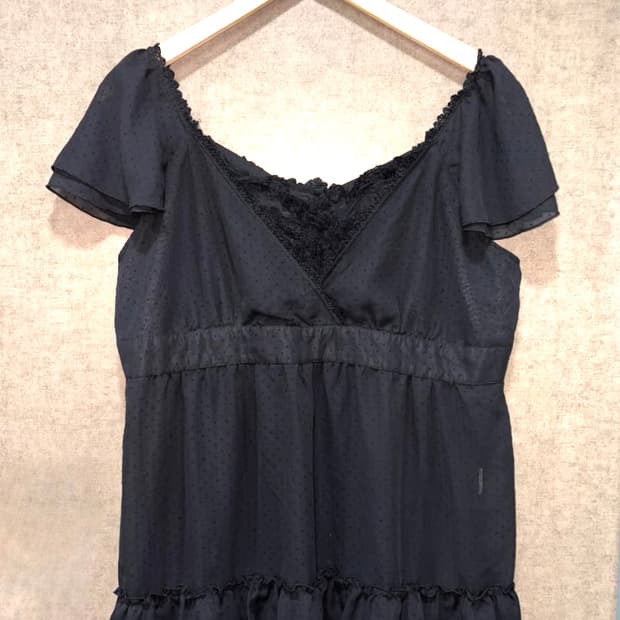 black dot lace blouse 도트 레이스 블라우스