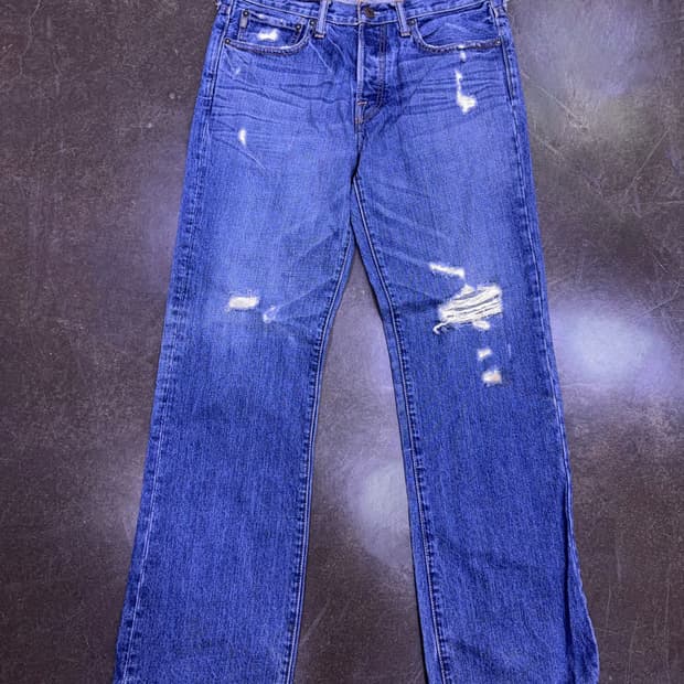 아베크롬비 데미지 킬번 로우 라이즈 부츠컷 플레어 데님팬츠 31