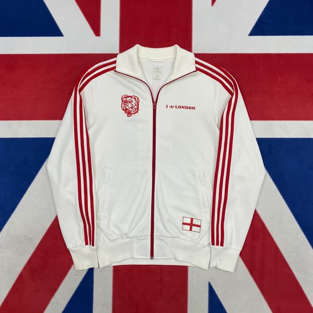 아디다스 런던 흰빨 져지 90