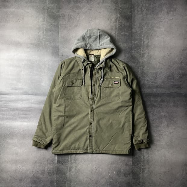 DICKIES 디키즈 빈티지 카키 후드 집업 자켓 A00803