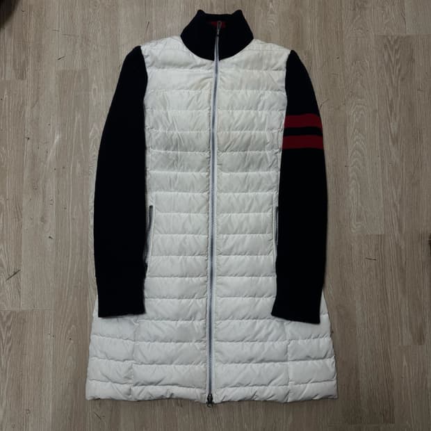 JDX 여성 골프웨어 덕다운 경량 니트 롱패딩 S/90 