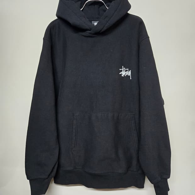 스투시 블랙 후드티 M