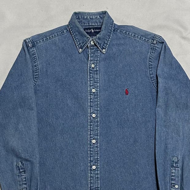 S 폴로랄프로렌 청 데님 셔츠
