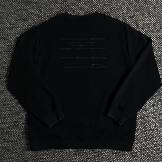 스노우피크 미니멀 박시핏 맨투맨 블랙o 3546