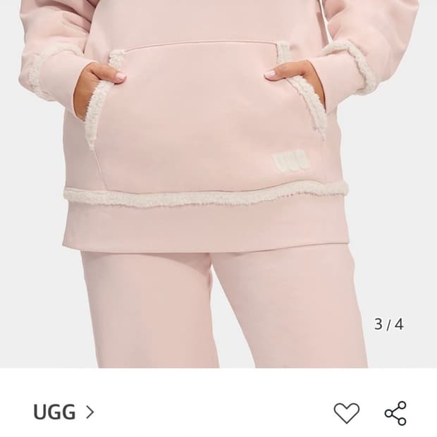 UGG 플리스 디테일 후드티 ,공홈구매 새상품