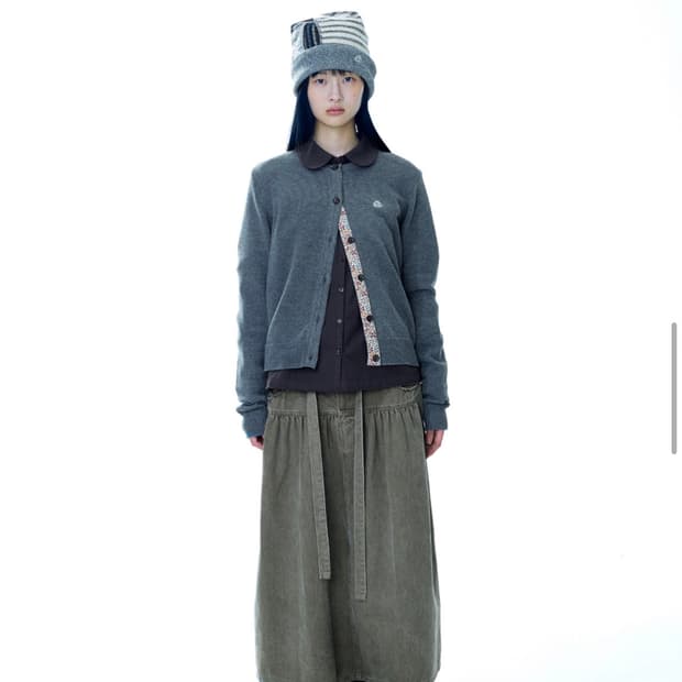 코이세이오 flower placket cardigan 가디건