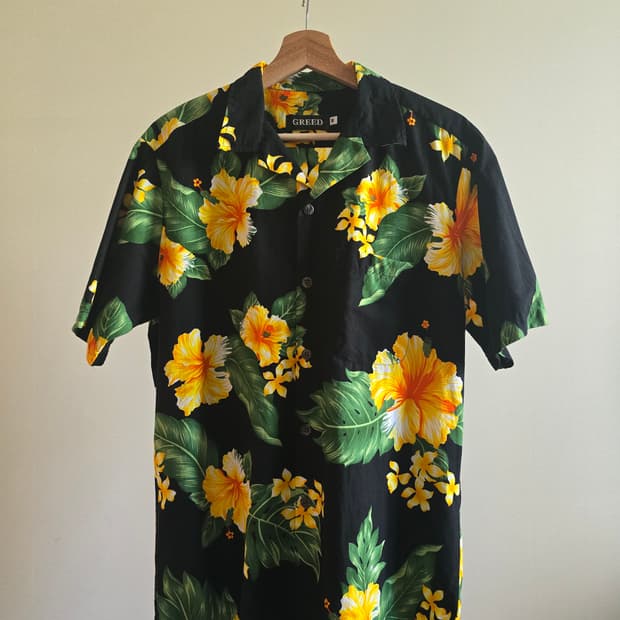 🌴 GREED 남성 하와이안 셔츠