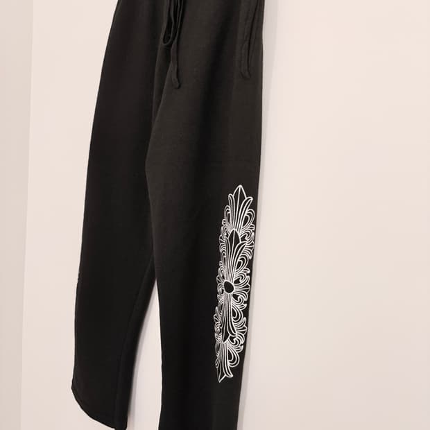 크롬하츠 캐시미어 플로랄 자수 팬츠 M 