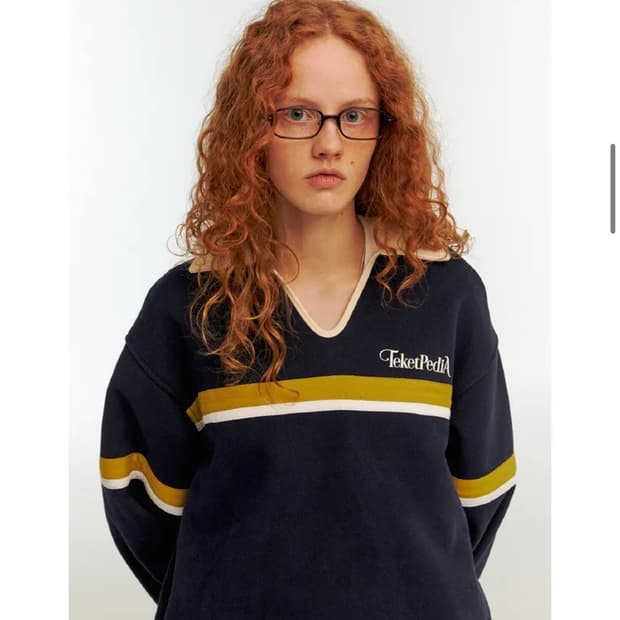 테켓 teket Language Sweatshirt Navy _ M