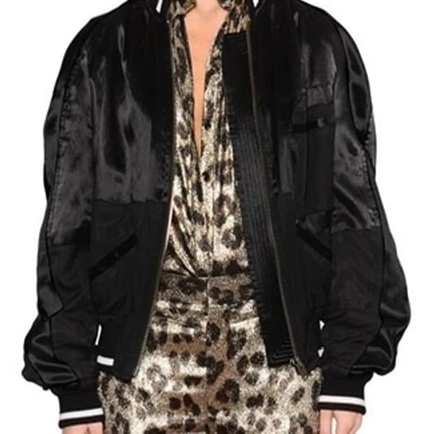 Haider Ackermann silk patchwork bomber