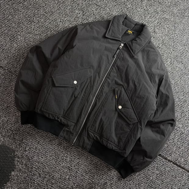 리 오버핏 카라 블루종 크롭 점퍼 3792