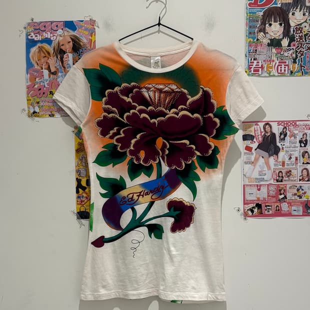 Ed Hardy Cubic Short Sleeve Top 